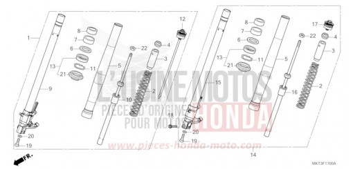 FRONT FORK ADV750P de 2023
